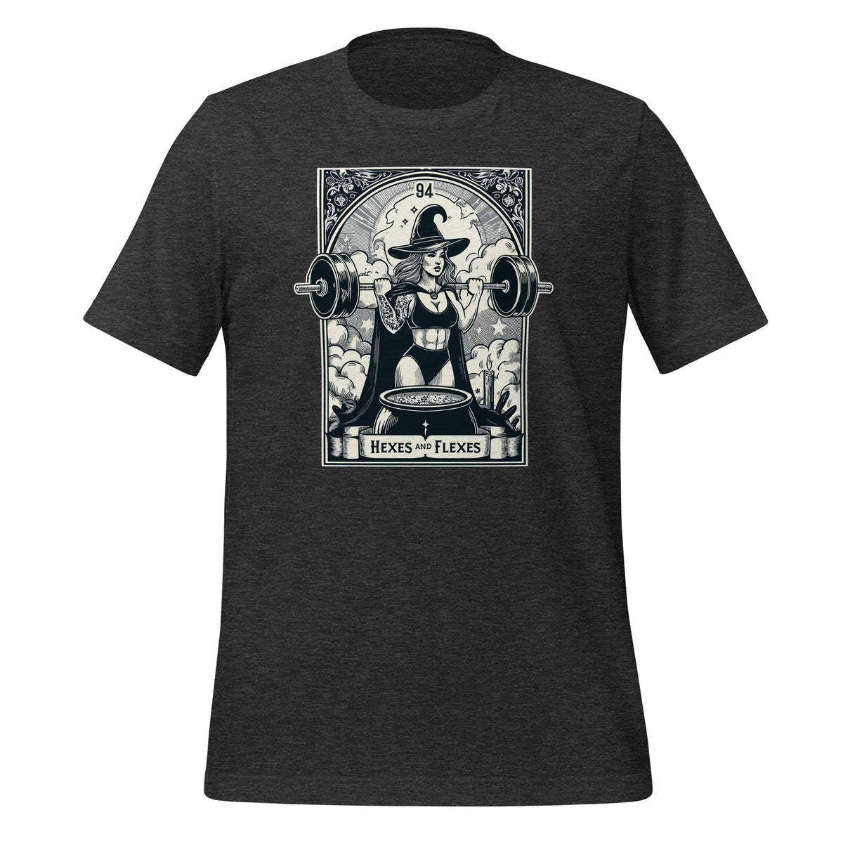 Witch Workout Fitness Deadlifting Hexes Flexes Tarot Card product image 5