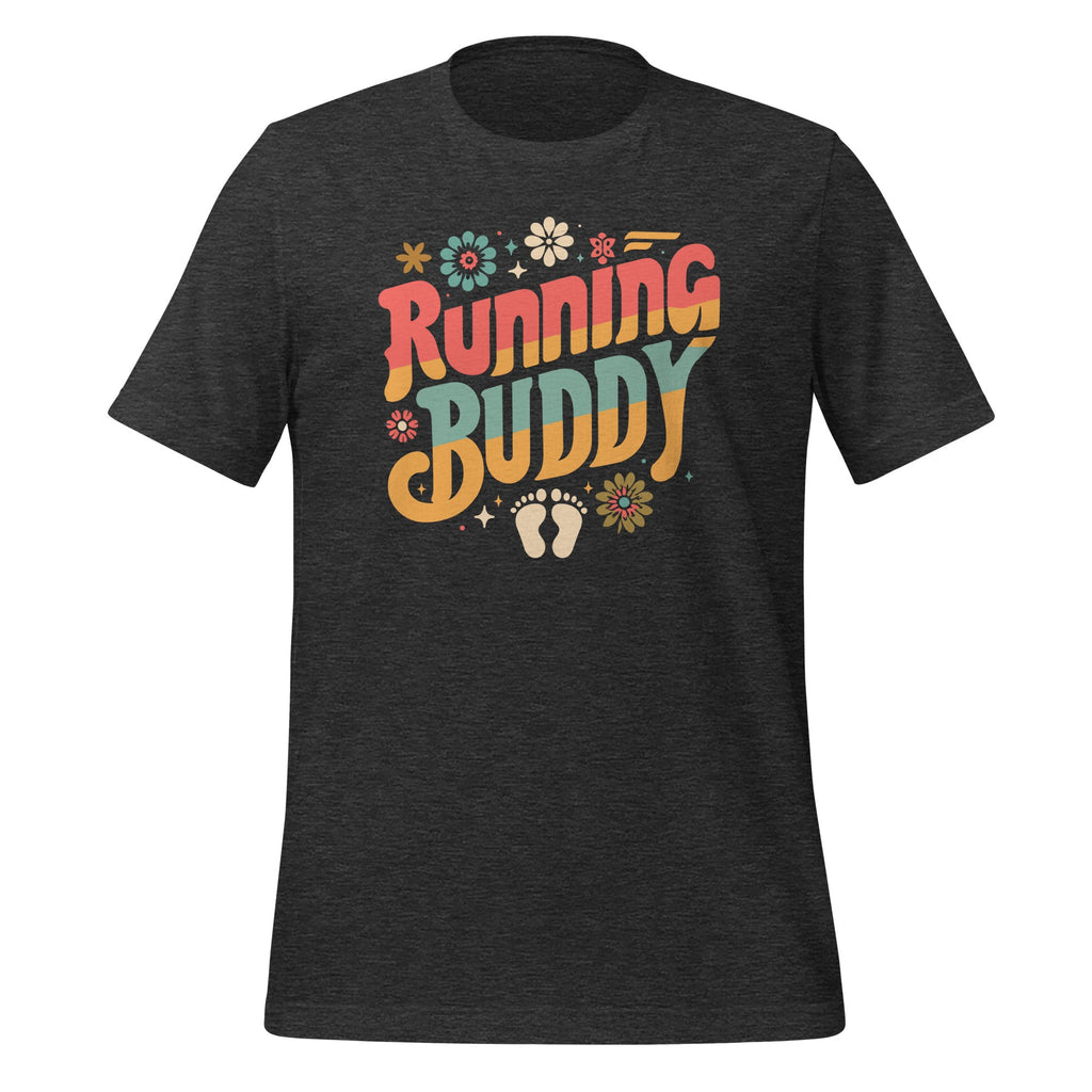 Running Buddy Pregnancy Announcement Groovy Unisex T-Shirt product image 5