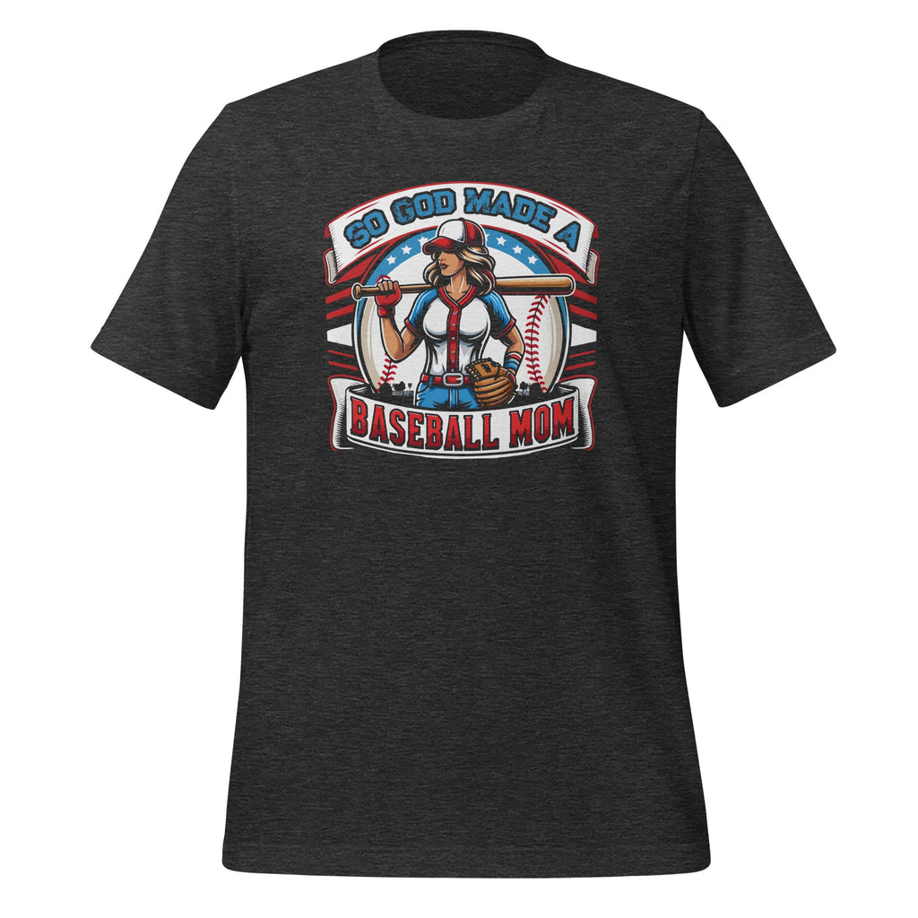 So God Made A Baseball Mom Funny Player Mothers Day Unisex product image 5