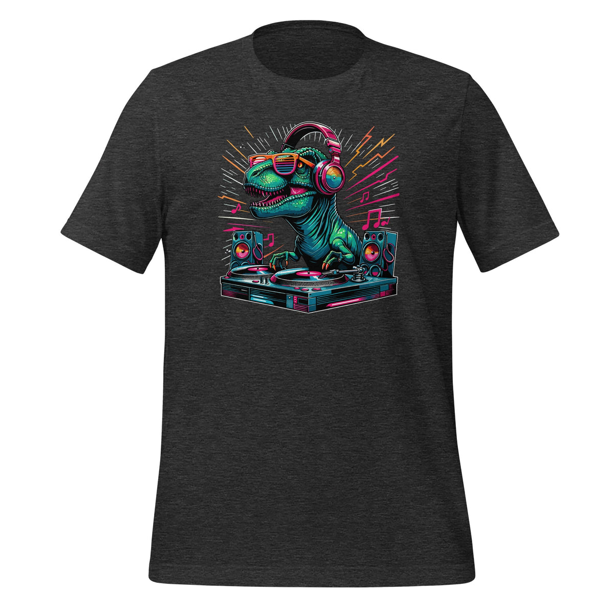 Disk Jockey Cool T-Rex Dinosaur Music DJ Unisex T-Shirt product image 5