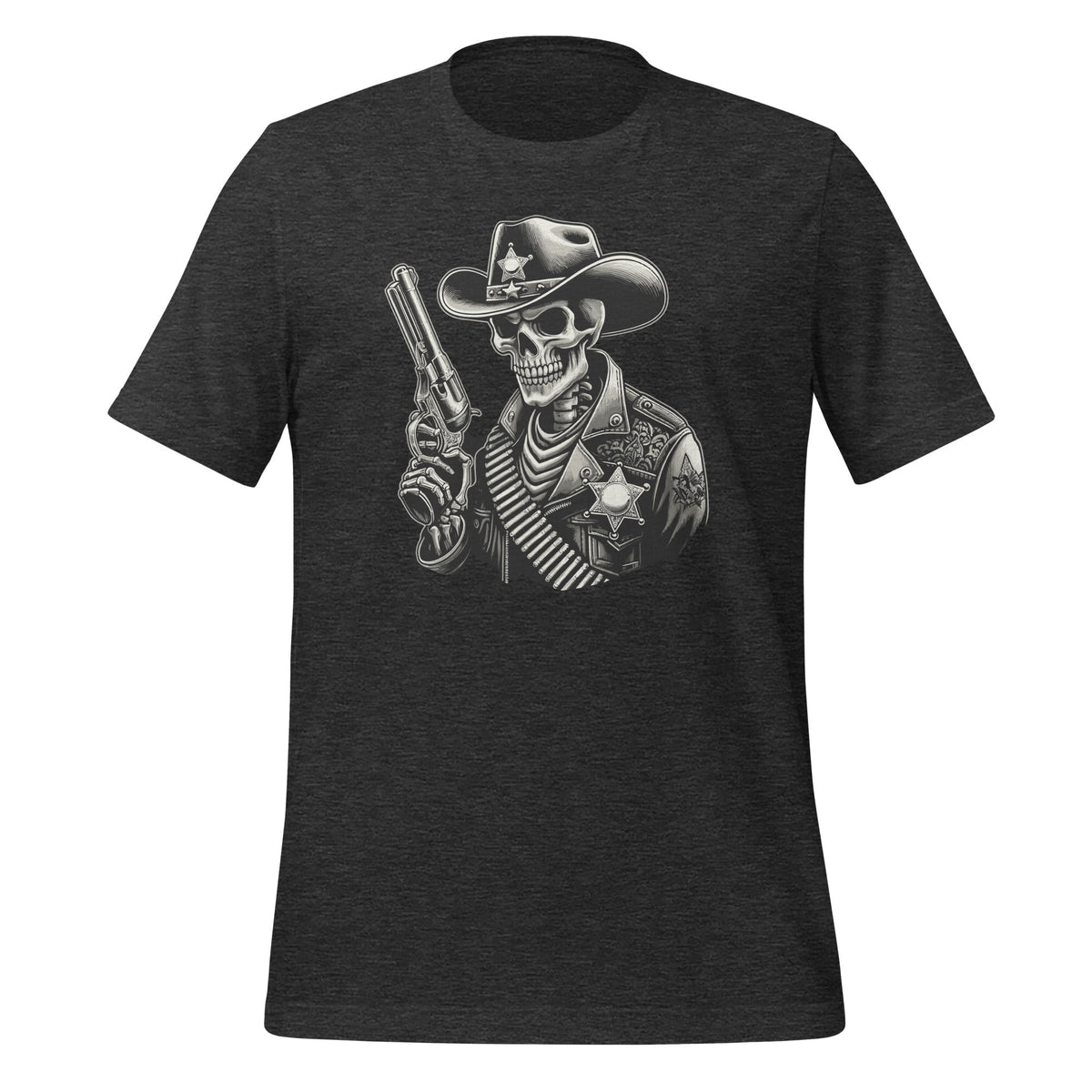 Skeleton Sheriff Costume With A Gun Cowboys Fan Unisex product image 5