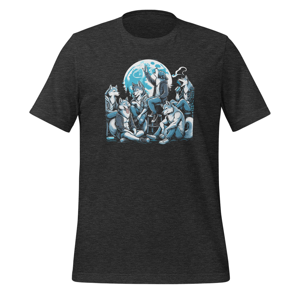 Sitting Wolf Literally Me Funny Meme Art Unisex T-Shirt product image 5