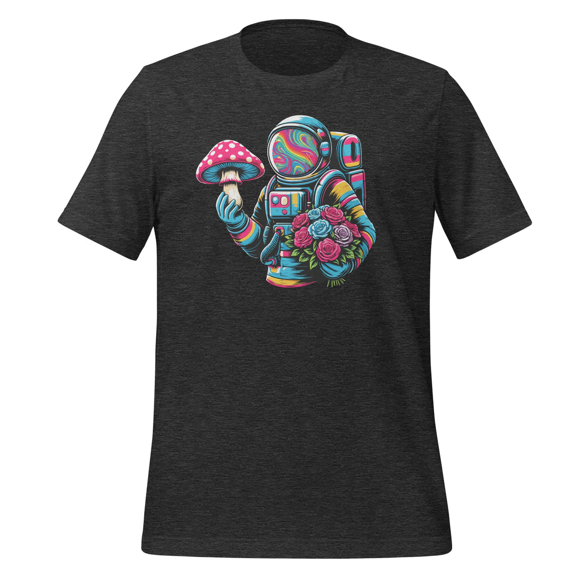 Trippy Astronaut Art Space Traveller Mushroom Unisex T-Shirt product image 5