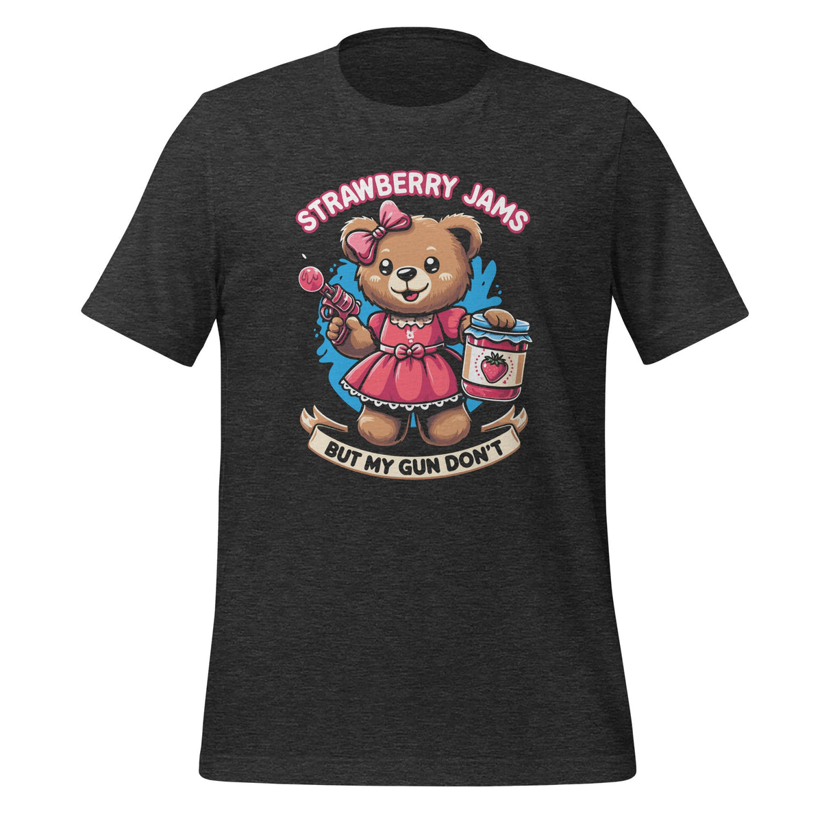 Strawberry Jams But My Gun Don't Funny Meme Unisex T-Shirt product image 5