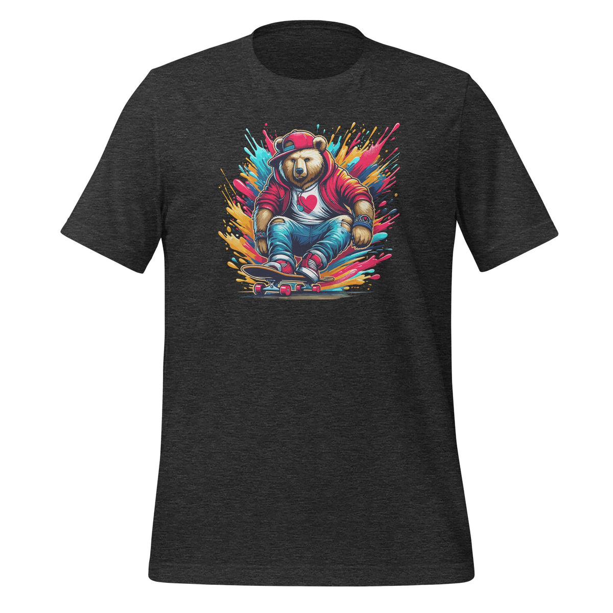 Colorful Splash With Skateboard Skateboarding Bear Unisex product image 5