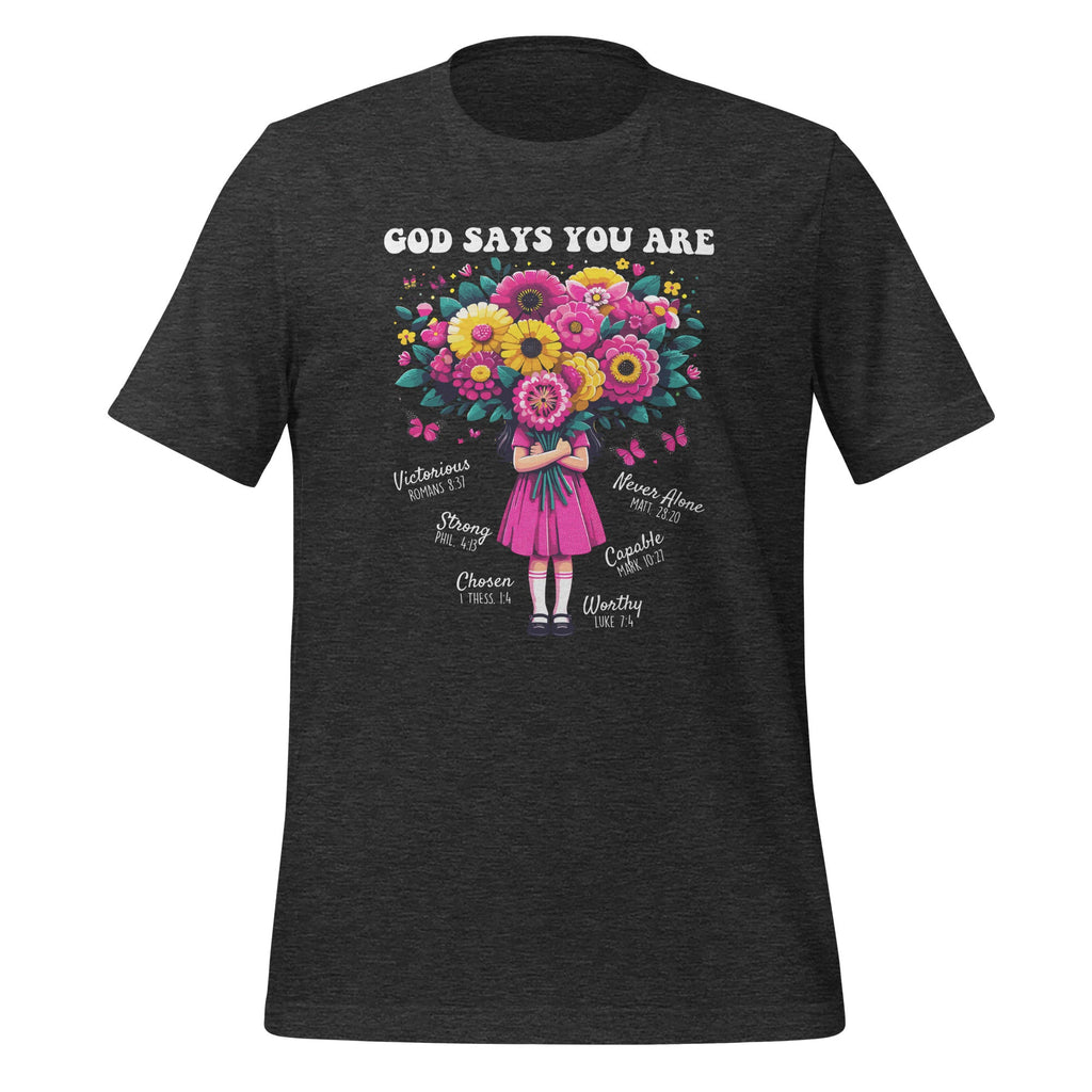 God Says You Are Flowers Girls Christian Bible Verse Unisex product image 5