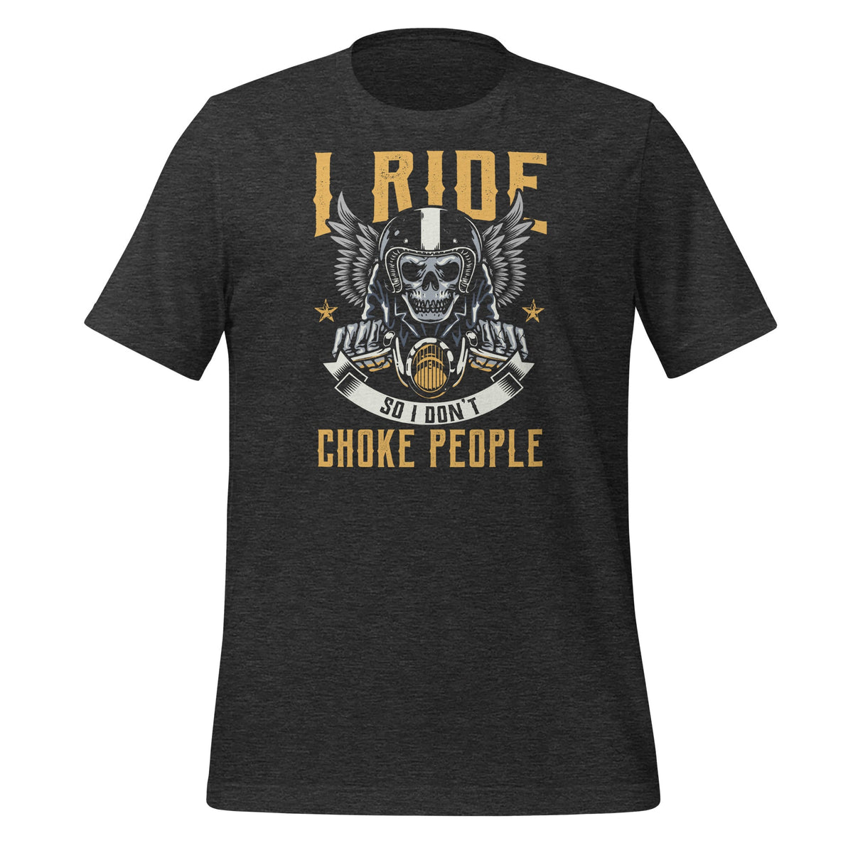 I Ride So I Don't Choke People - Cool Motorcycle Skull product image 5