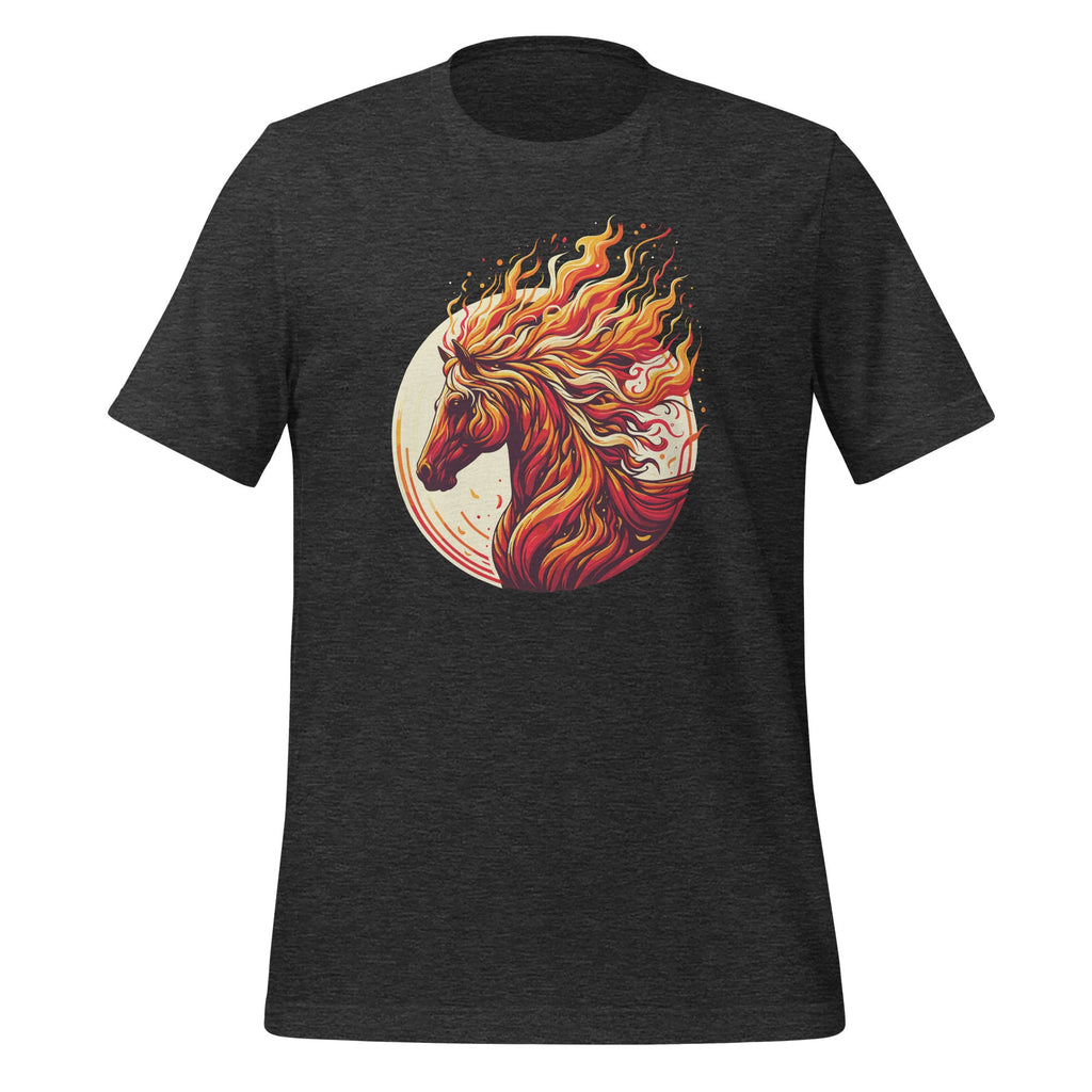 Burning Horse Animal Cool Horses Fire Flames Unisex T-Shirt product image 5