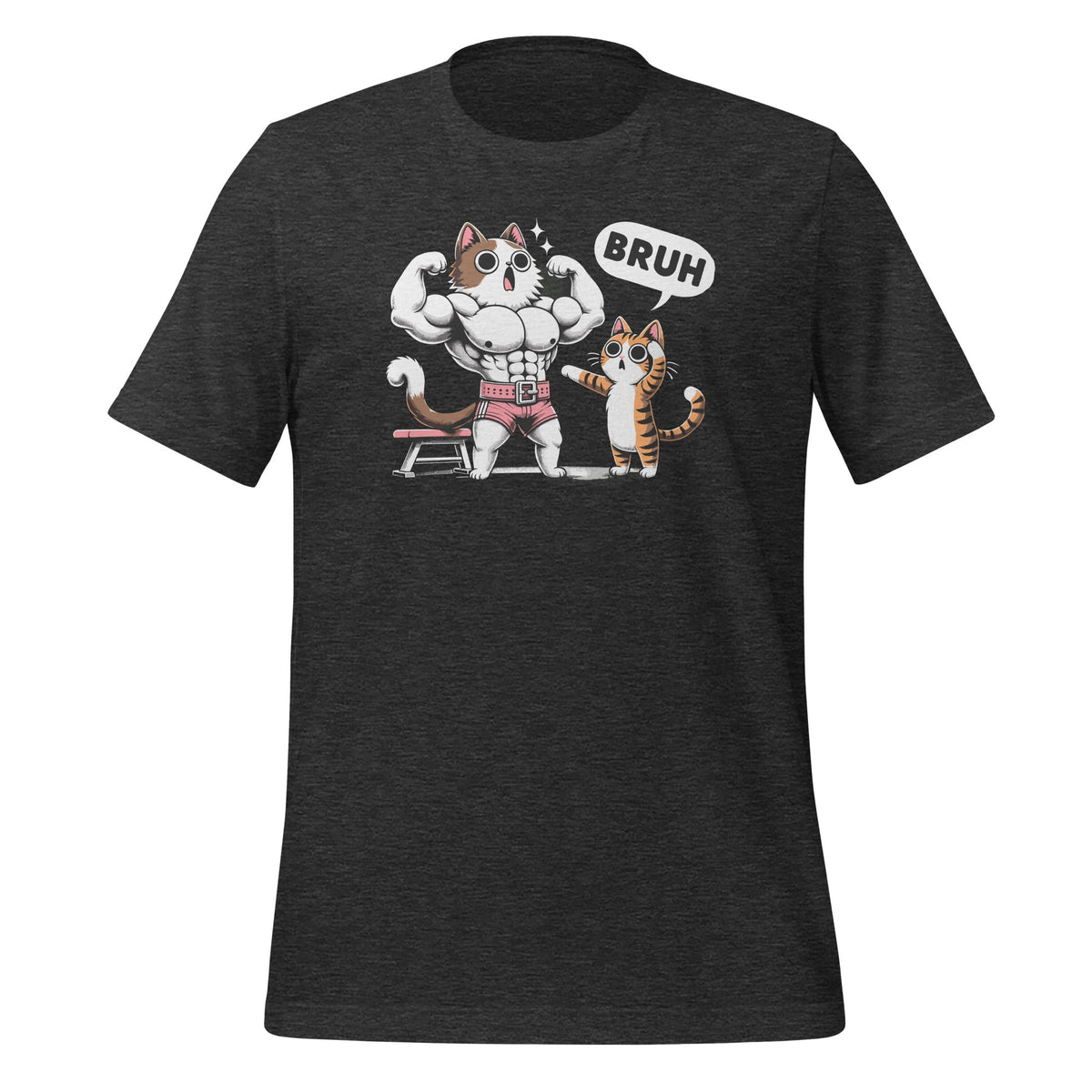 Gym Cats Bruh Meme Training Saying Jokes Animal Unisex product image 5