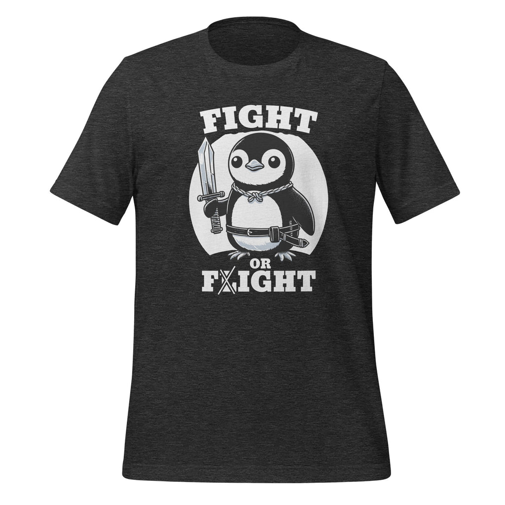 Fight or Flight Funny Penguin Pun Animal Meme Unisex T-Shirt product image 5
