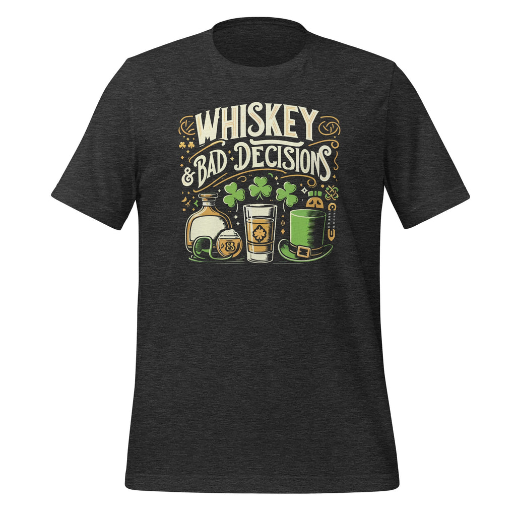 Whiskey and Bad Decisions St Patricks Day Unisex T-Shirt product image 5