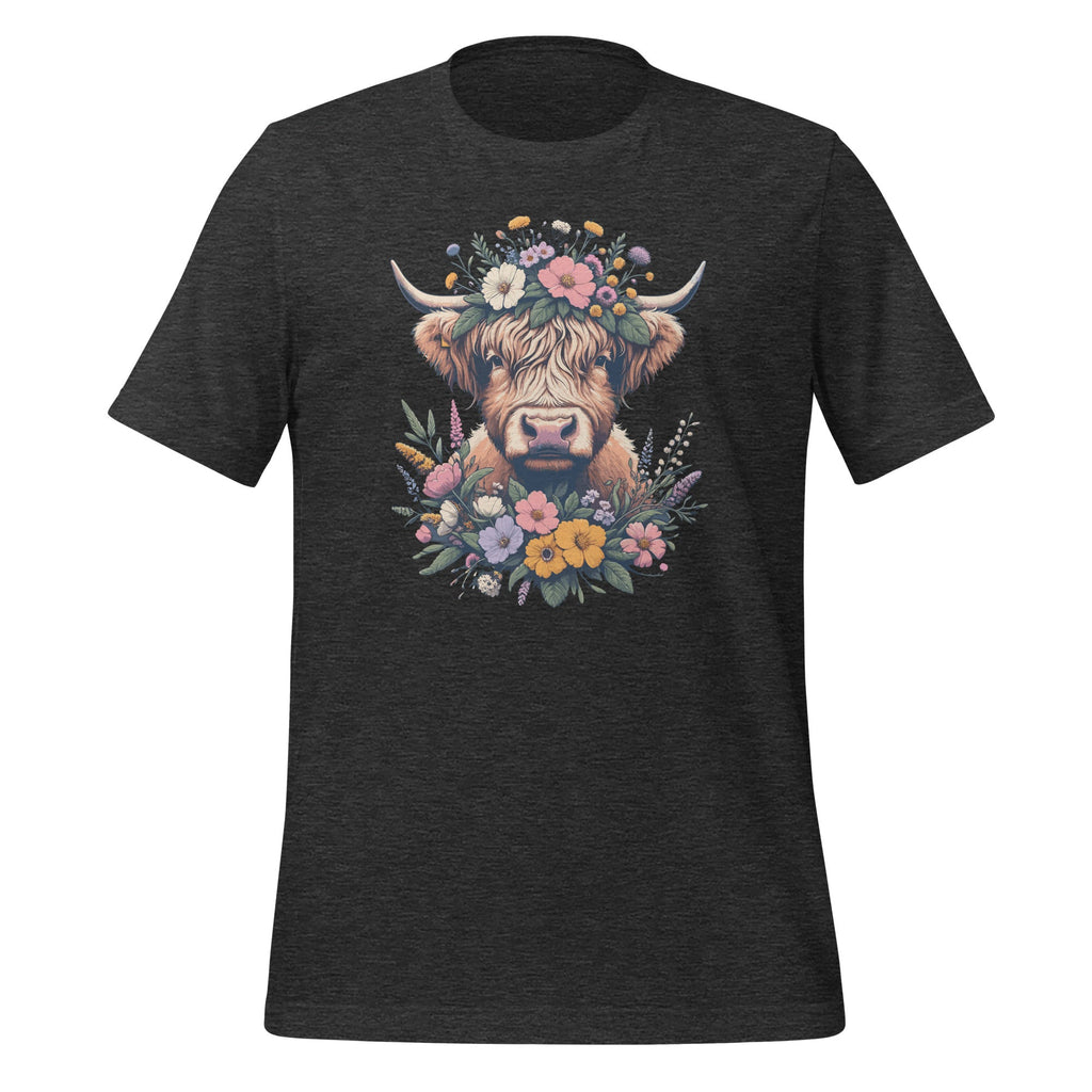 Cute Baby Highland Cow With Flowers Calf Animal Floral product image 5