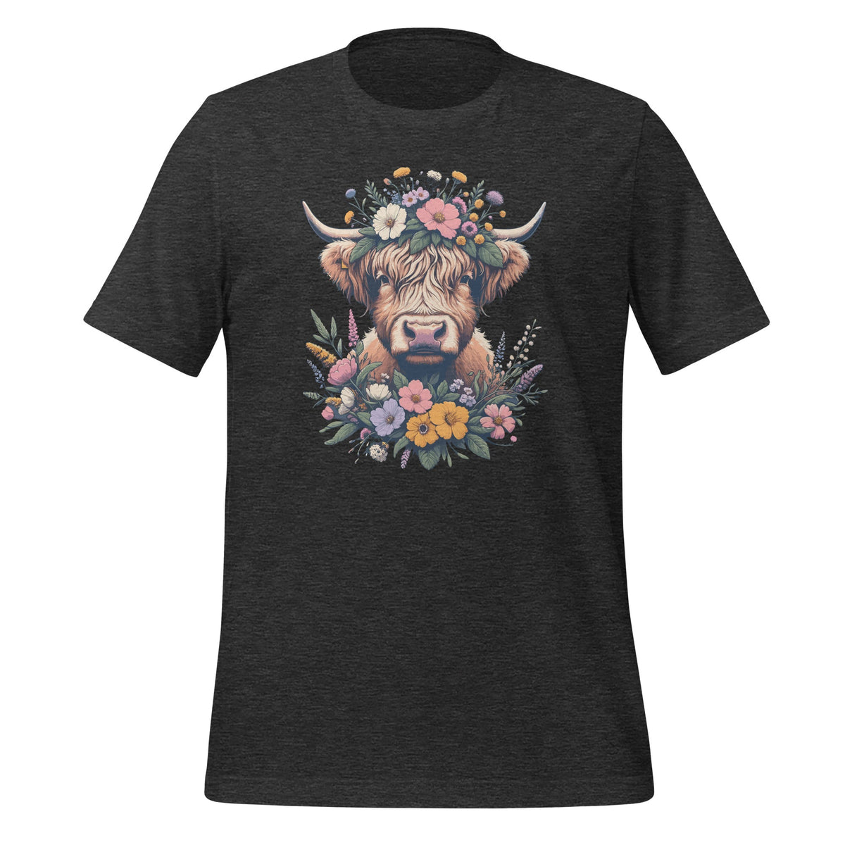 Cute Baby Highland Cow With Flowers Calf Animal Floral product image 5