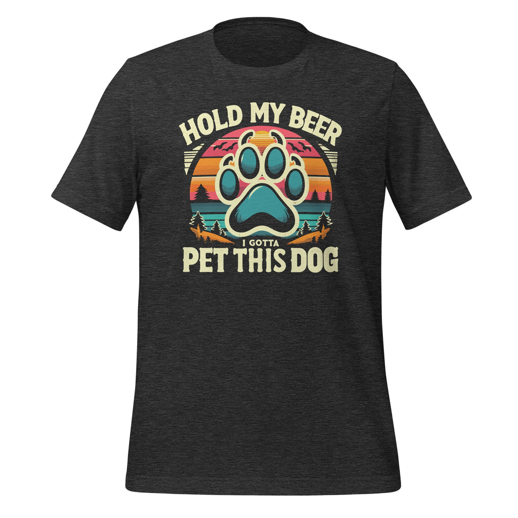 Hold My Beer I Gotta Pet This Dog Funny Drink Retro Vintage product image 5