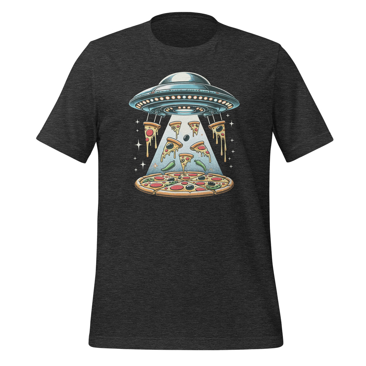 UFO Alien Eating Pizza Abduction Funny Food Lovers Unisex product image 5