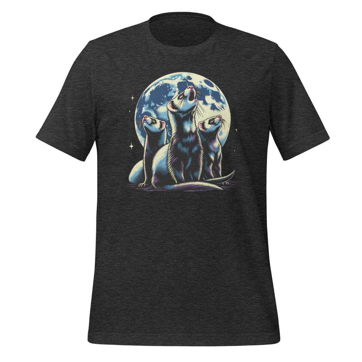 Howling at the Moon Funny Ferret Cute Animal Unisex T-Shirt product image 5