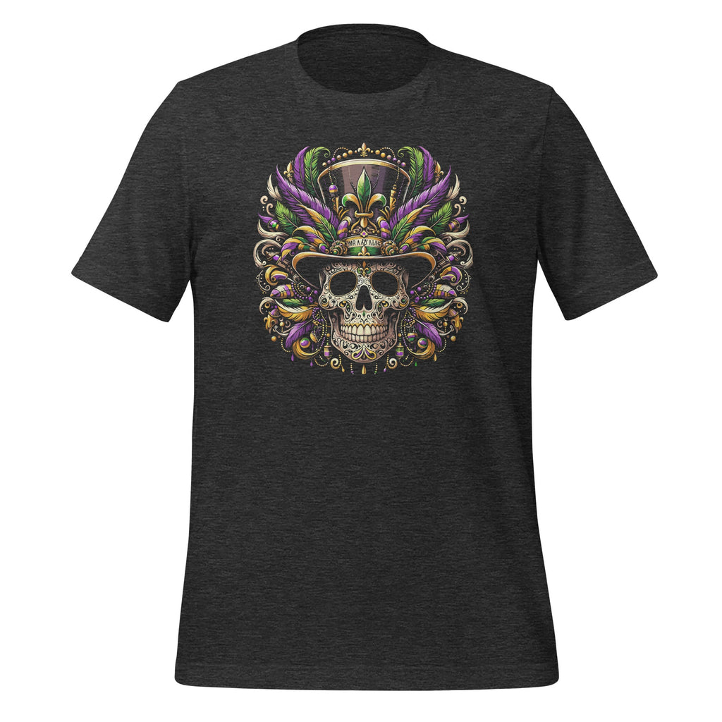 Mardi Gras Skeleton Top Hat New Orleans Witch Doctor Voodoo Unisex T-Shirt