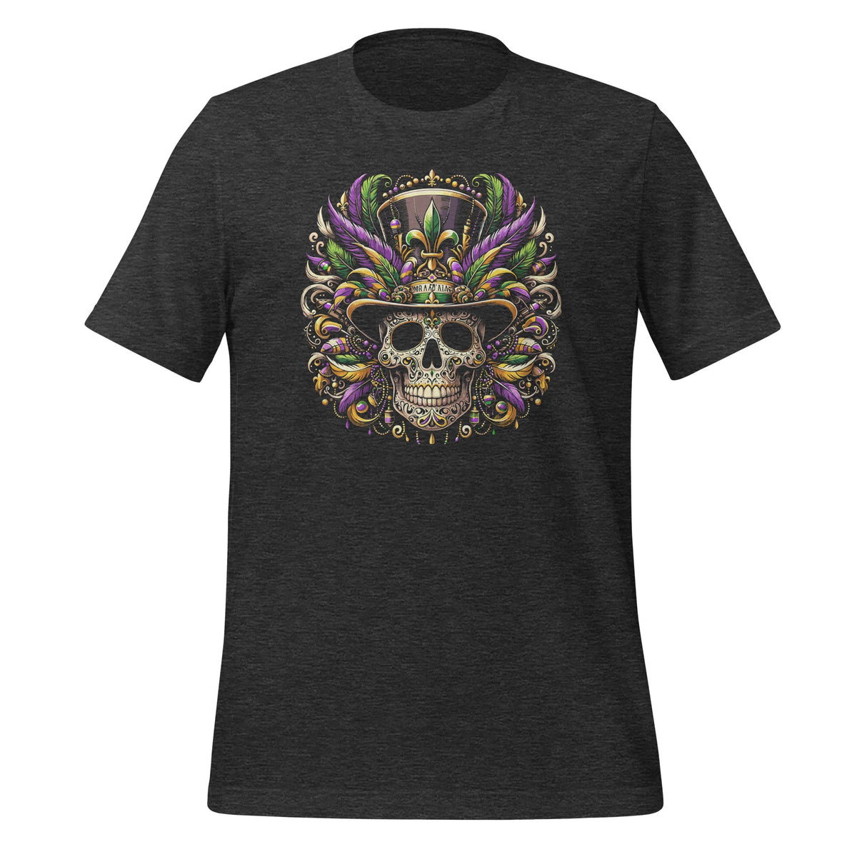 Mardi Gras Skeleton Top Hat New Orleans Witch Doctor Voodoo Unisex T-Shirt