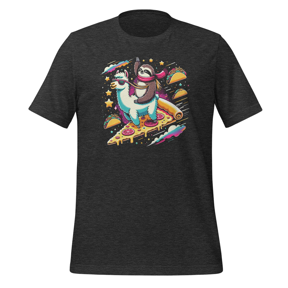 Sloth Riding Llama Galaxy Pizza Day Taco Burrito Unisex product image 5