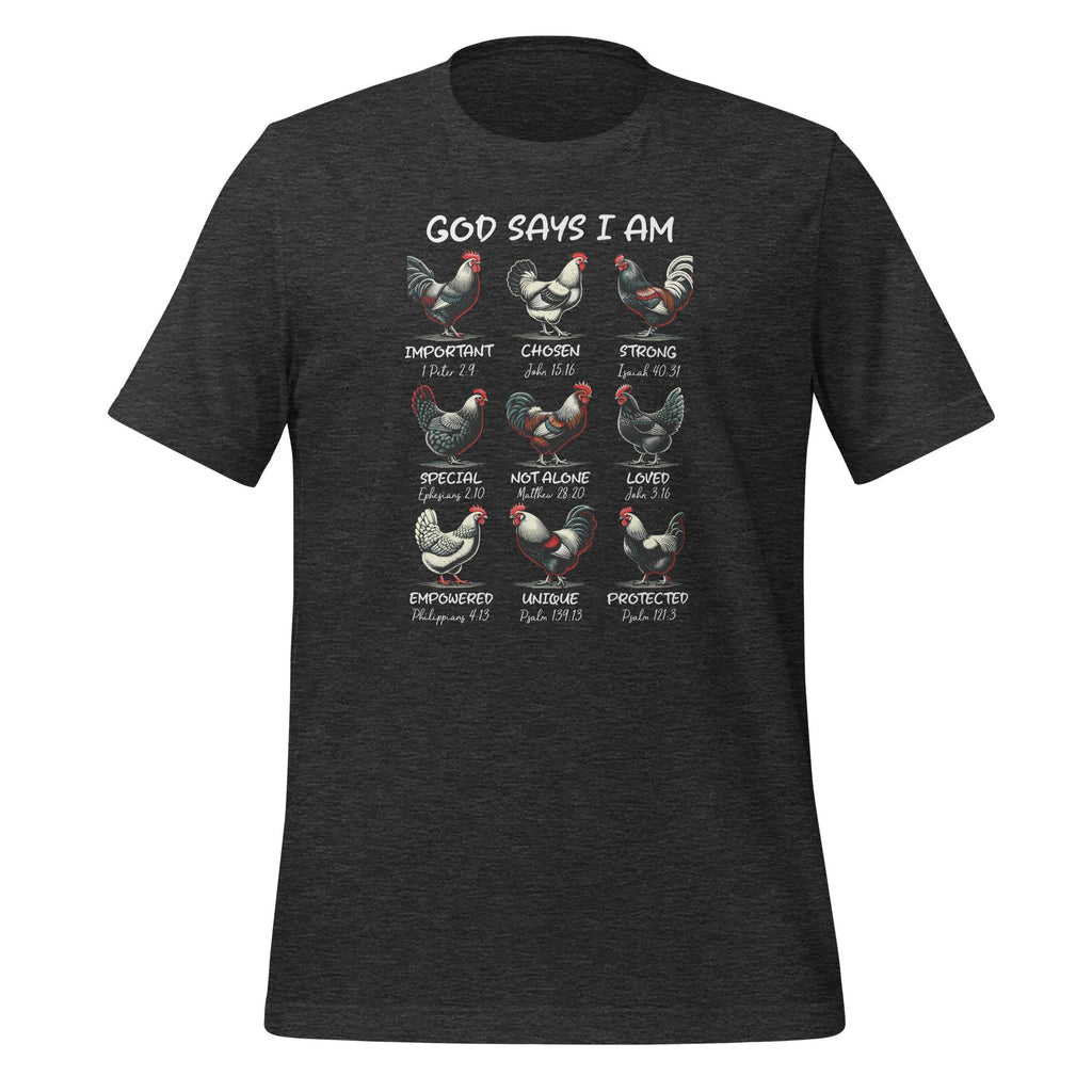 God Says I Am Bible Verse Christian Farm Chickens Religious product image 5