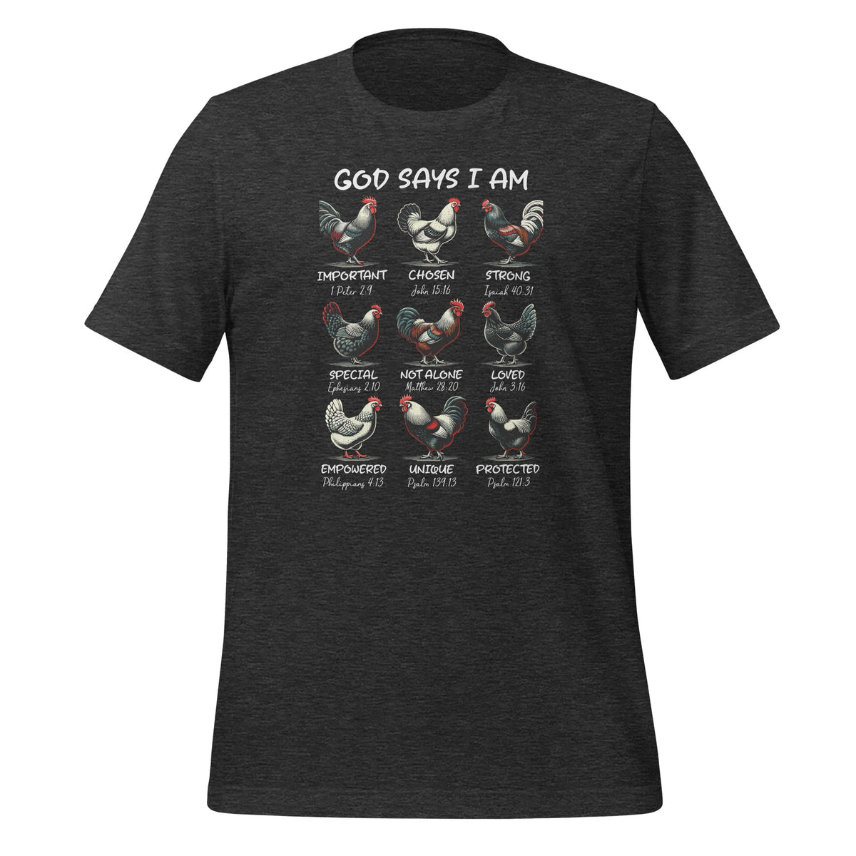God Says I Am Bible Verse Christian Farm Chickens Religious product image 5