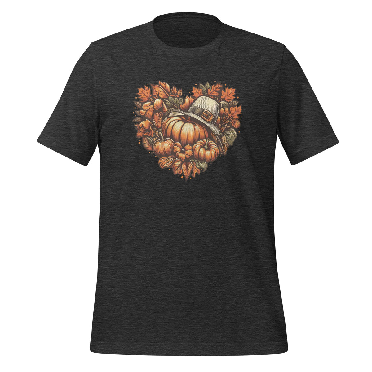 Thanksgiving Food Heart Fall Autumn Pumpkin Pie Pilgrim Hat Unisex T-Shirt