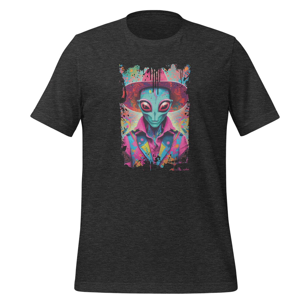 Alien Pink Cowboy Hat Paint Drip Cowgirl Unisex T-Shirt