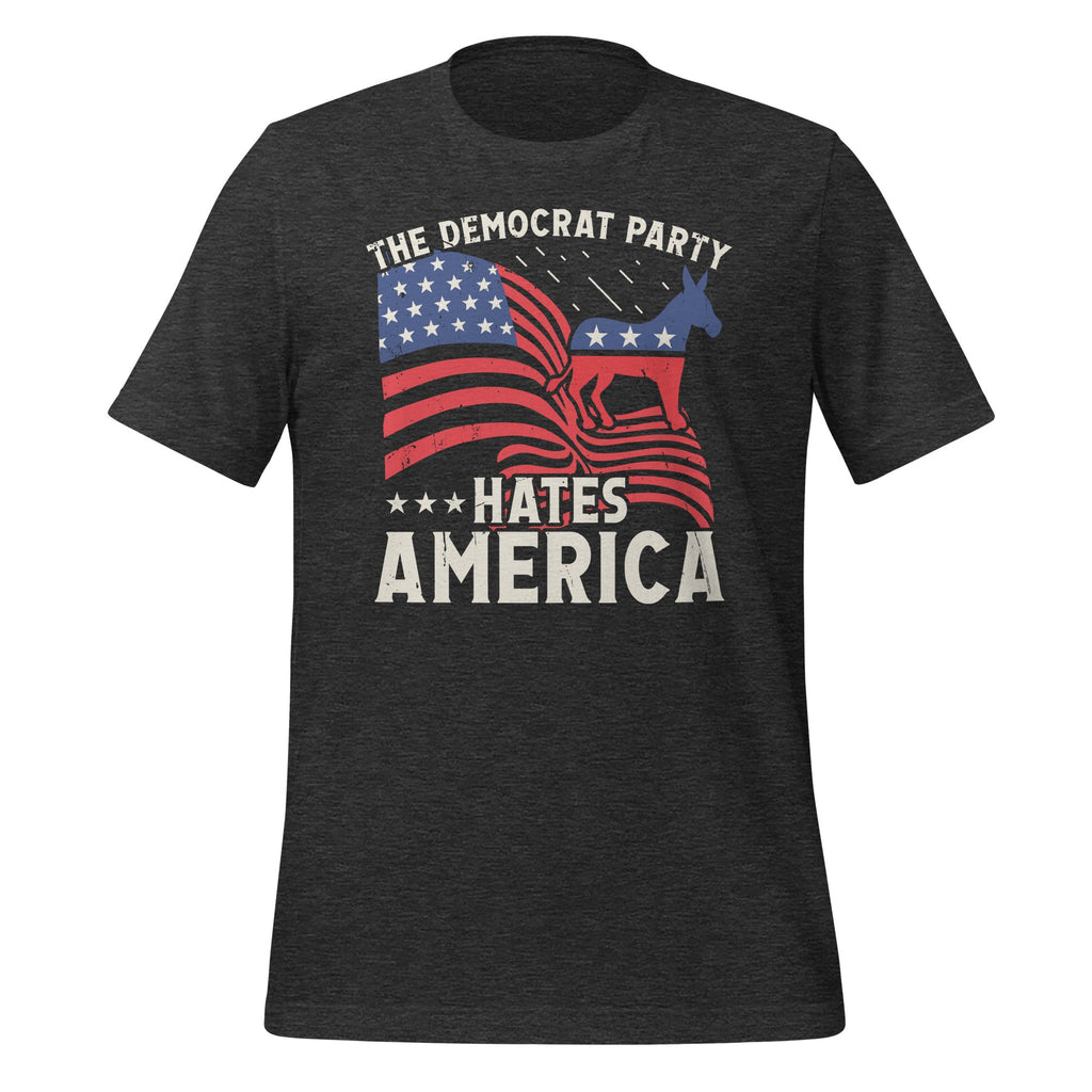 Democrat Party Hates America US Flag Unisex T-Shirt product image 4