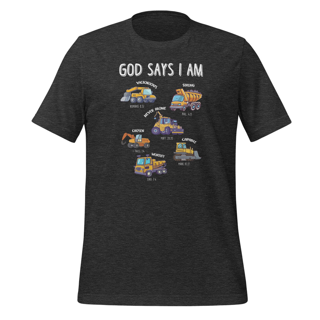 God Says I Am Boys Truck Construction Christian Bible Verse product image 4