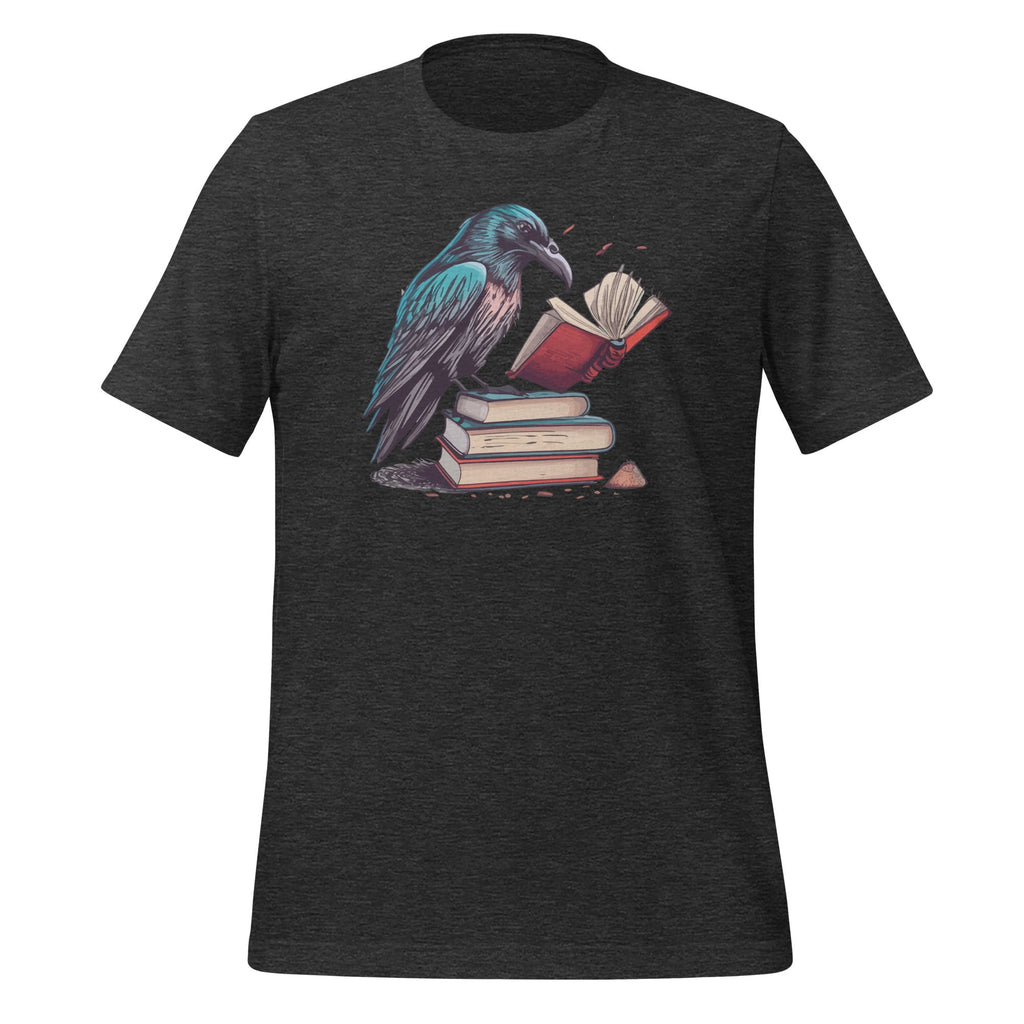 Raven Reading Poetry Book Lover Graphic Art Unisex T-Shirt product image 4