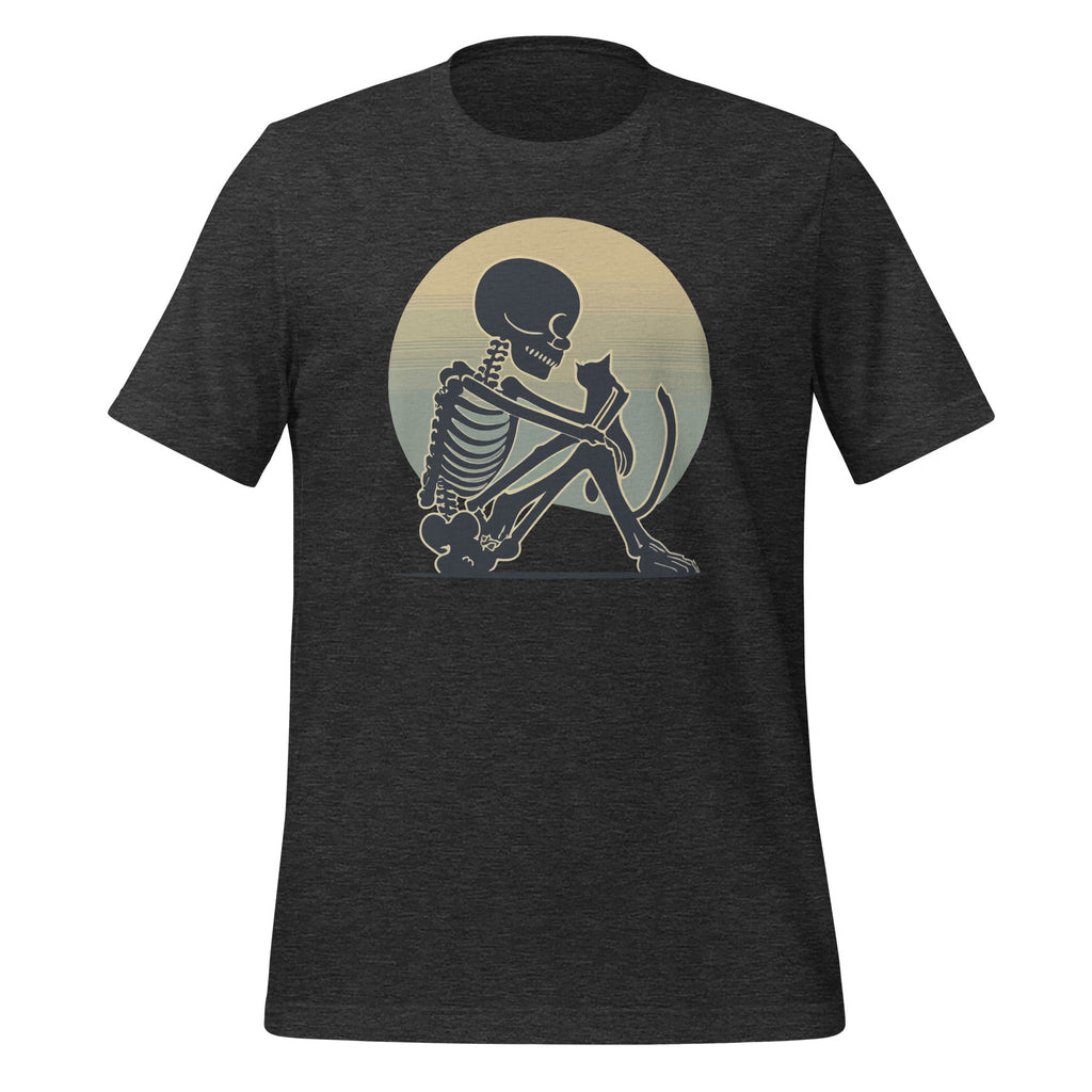 Skeleton Holding Caring A Cat Kitty Cute Goth Halloween product image 4