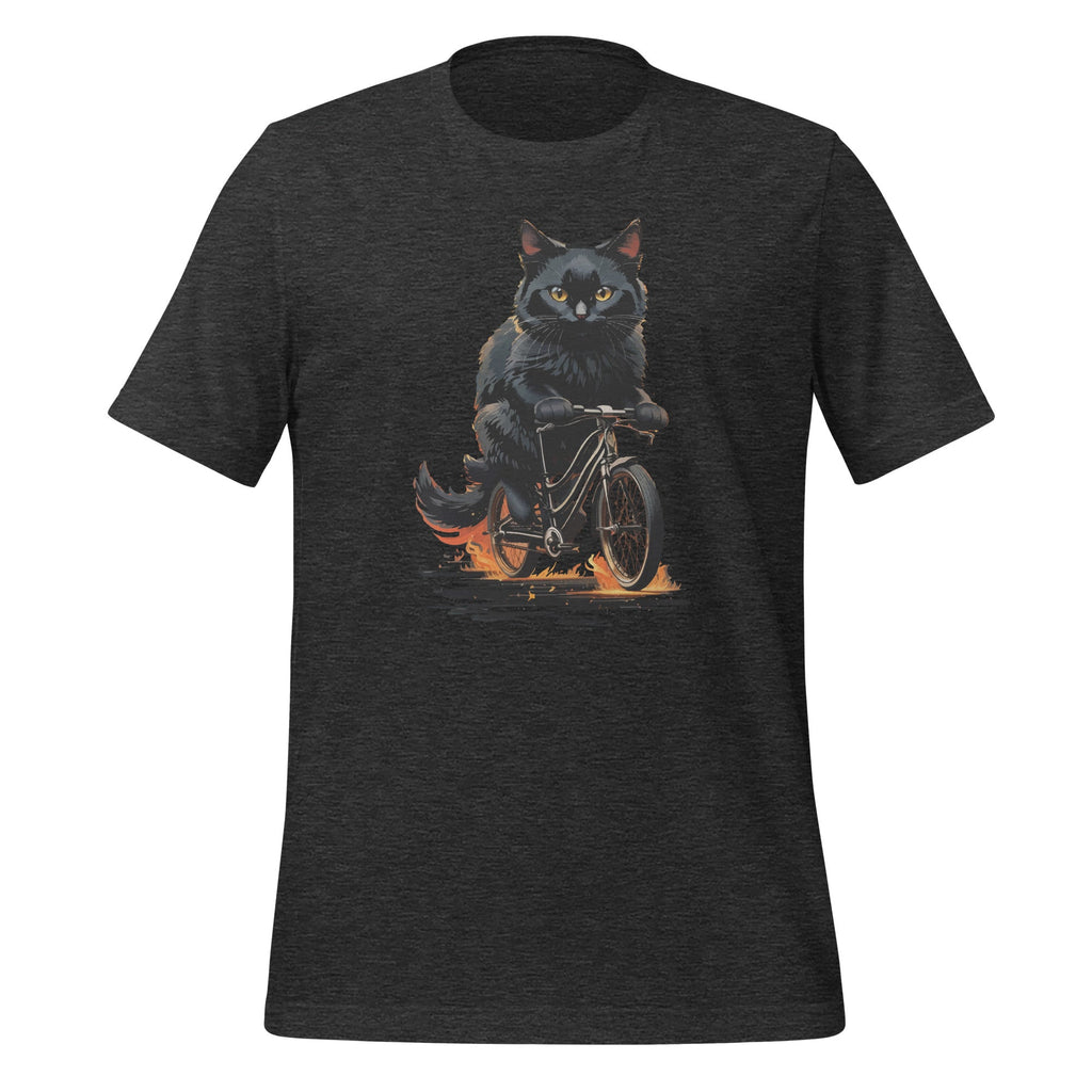 Funny Cat Drives Bicycle Kitten Lover Graphic Unisex T-Shirt product image 5
