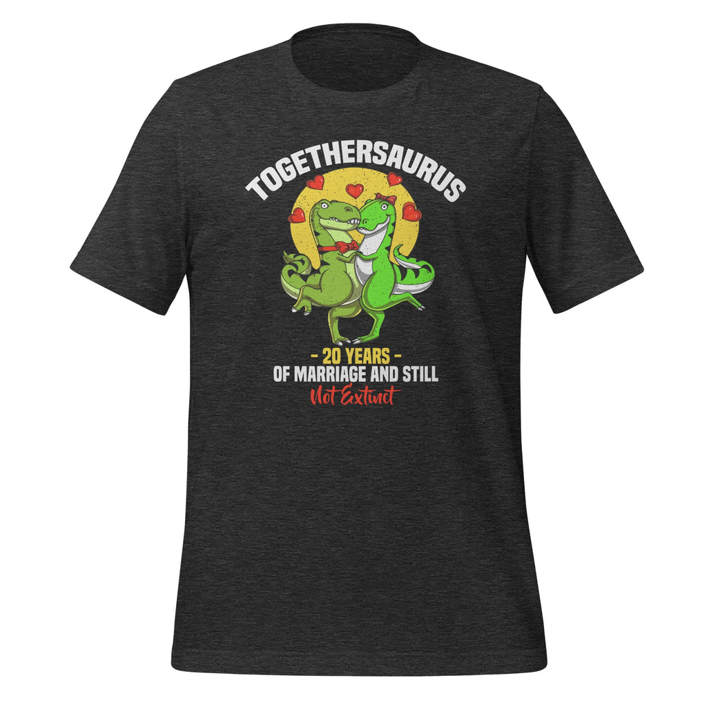 20th 20 Year Wedding Anniversary Funny T-Rex Couple Unisex product image 5