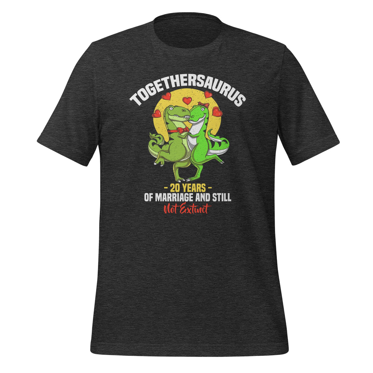 20th 20 Year Wedding Anniversary Funny T-Rex Couple Unisex product image 5
