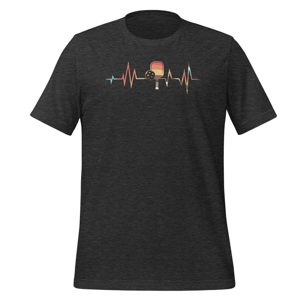 Pickleball Lovers Heartbeat in Retro Colors Unisex T-Shirt product image 5