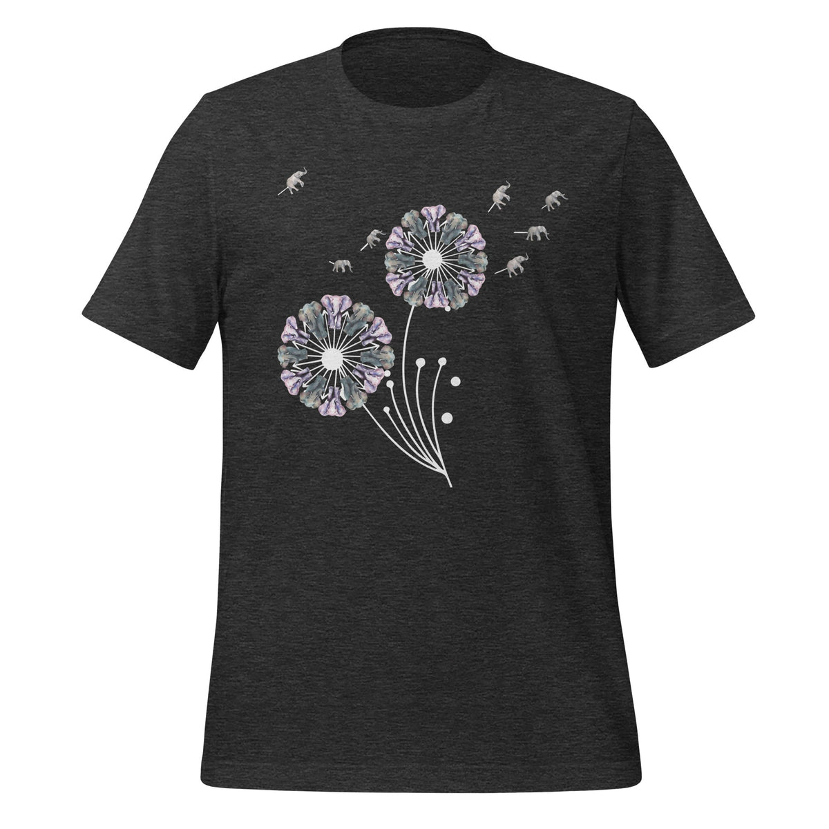 Dandelion Elephants Elephant Lover Flower Art Unisex T-Shirt product image 5