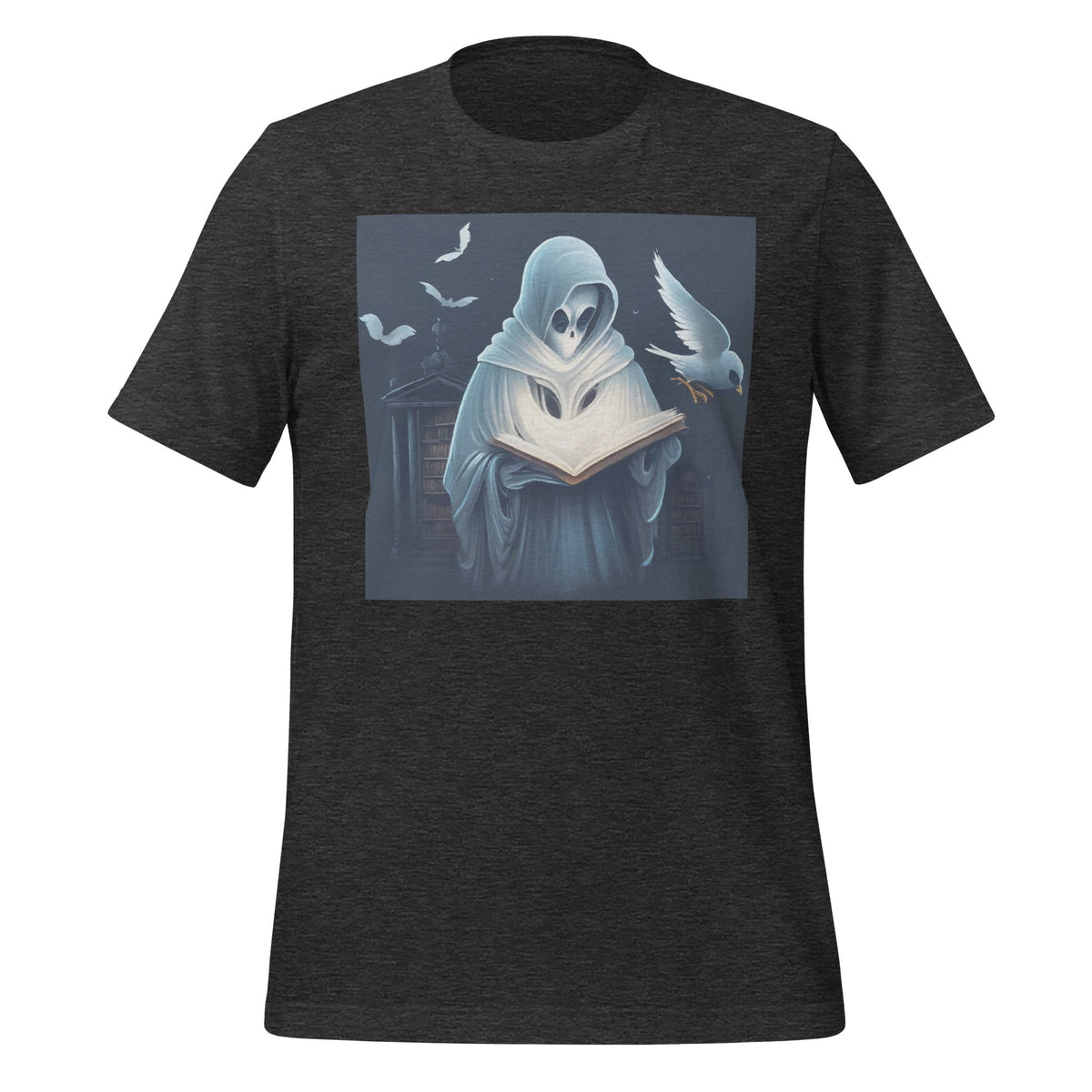 Vintage Ghost Book Reading Librarian Halloween Unisex product image 4
