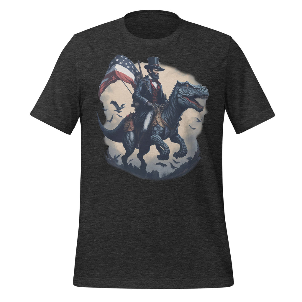 Abe Lincoln Riding Dinosaur American Patriotic Funny Unisex product image 5