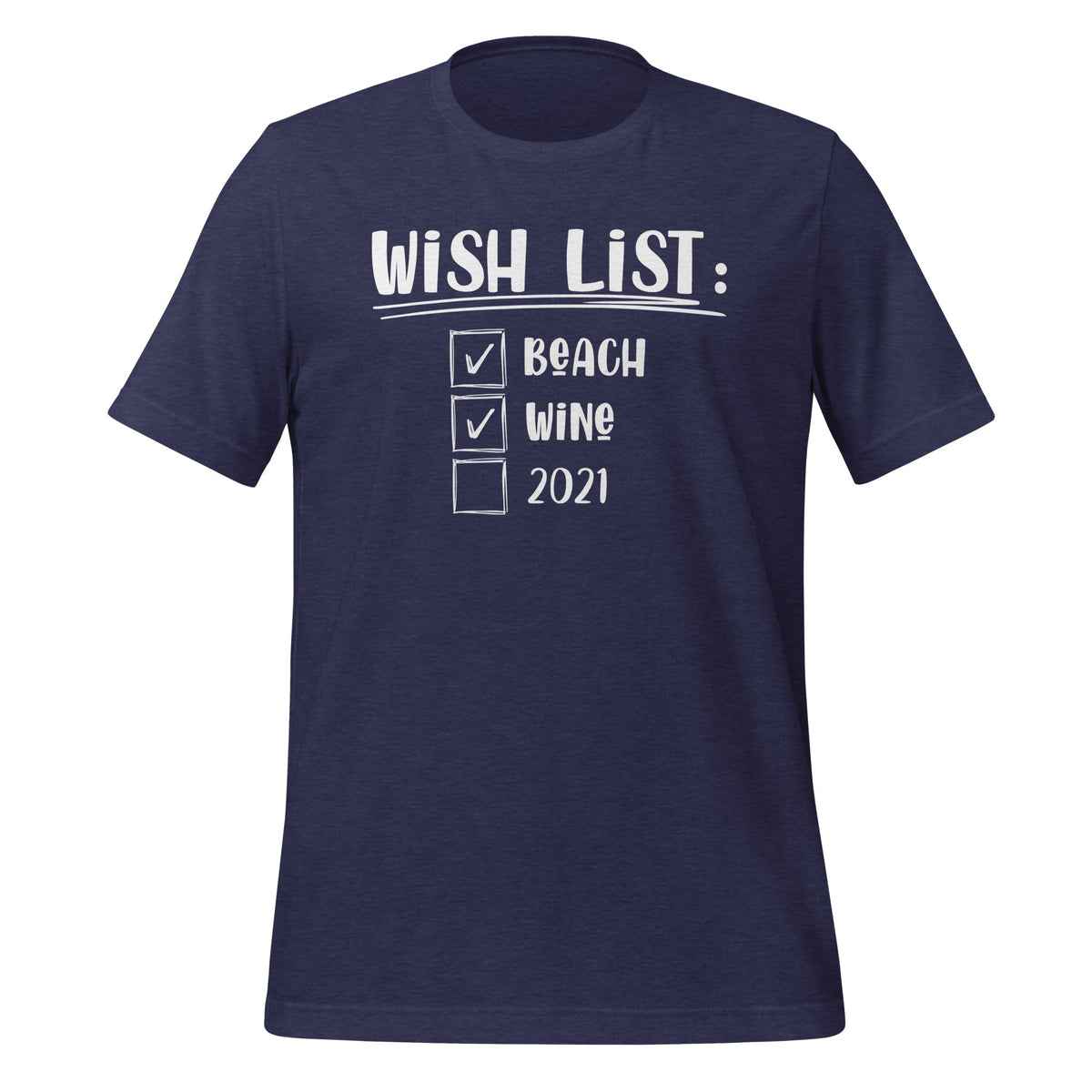 Wish List Beach Wine 2021 - Funny Humor Saying Short-Sleeve product image 3