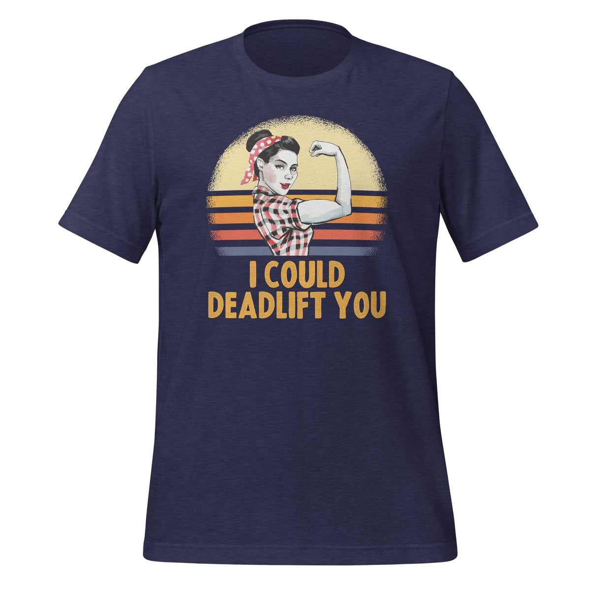 I Could Deadlift You - Strong Girl Retro Vintage Sunset product image 3