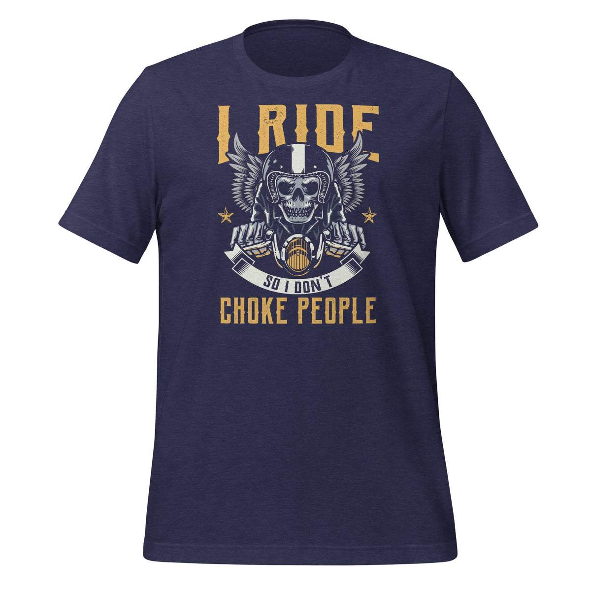 I Ride So I Don't Choke People - Cool Motorcycle Skull product image 3