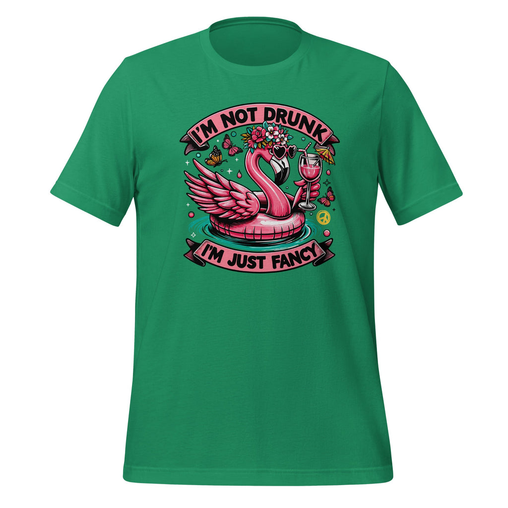 I'm Not Drunk I'm Just Fancy Flamingo Art Unisex T-Shirt product image 6
