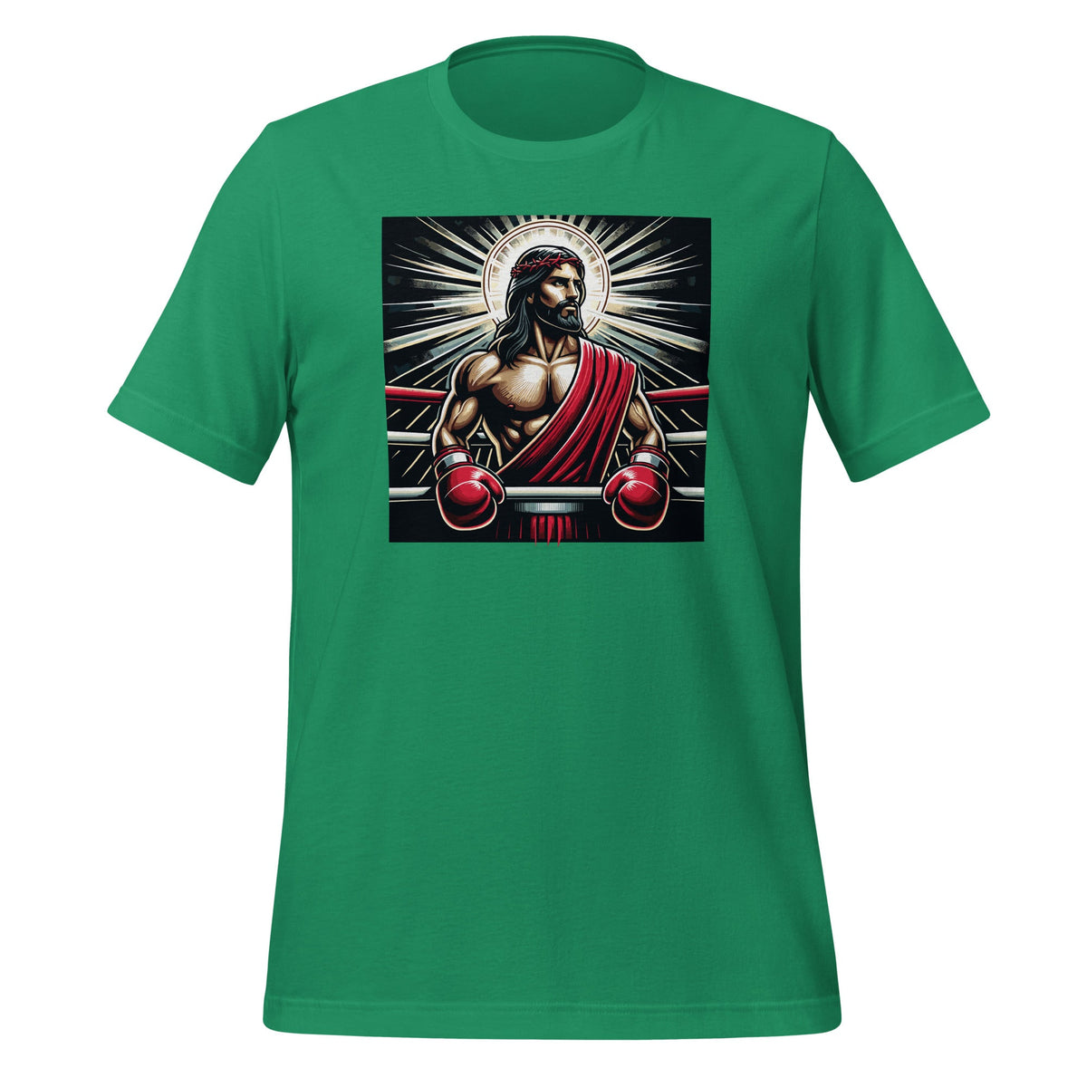 God In Boxing Ring For Jesus With Gloves And Sports Unisex T-Shirt