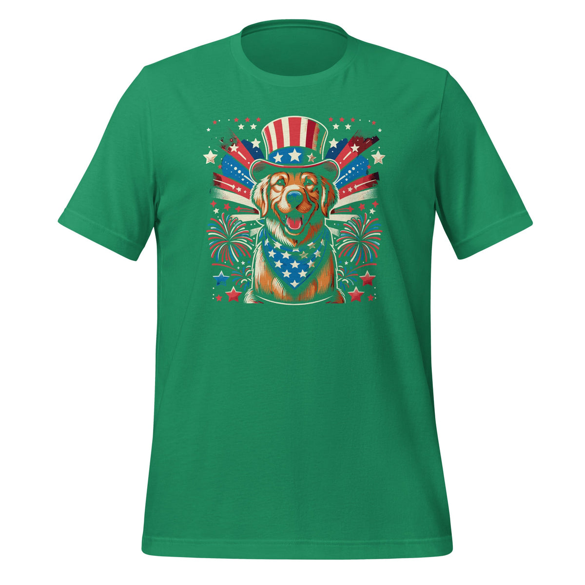 4th Of July Us Flag Golden Retriever Fireworks American product image 6