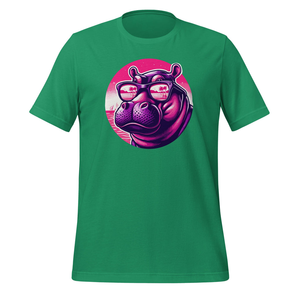 Funny Plump Bespectacled Hippo With Sunglasses Unisex product image 6