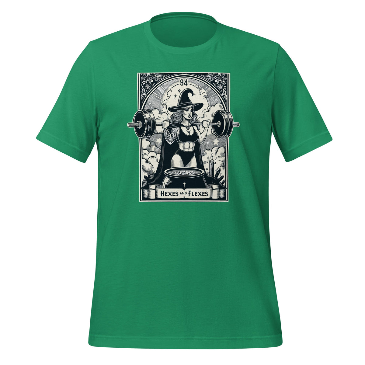 Witch Workout Fitness Deadlifting Hexes Flexes Tarot Card product image 6
