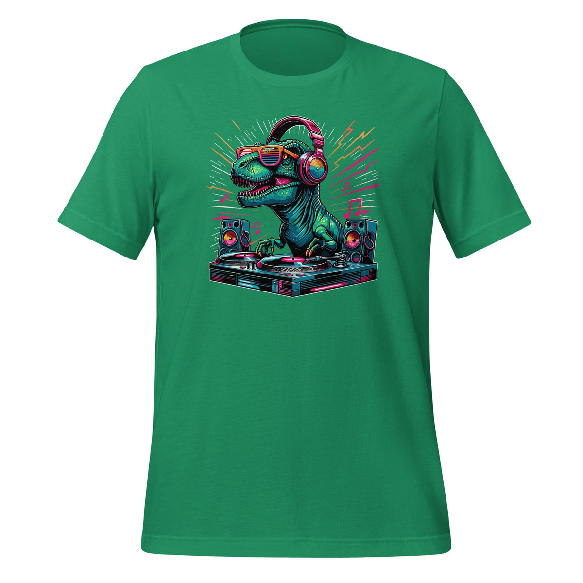 Disk Jockey Cool T-Rex Dinosaur Music DJ Unisex T-Shirt product image 6