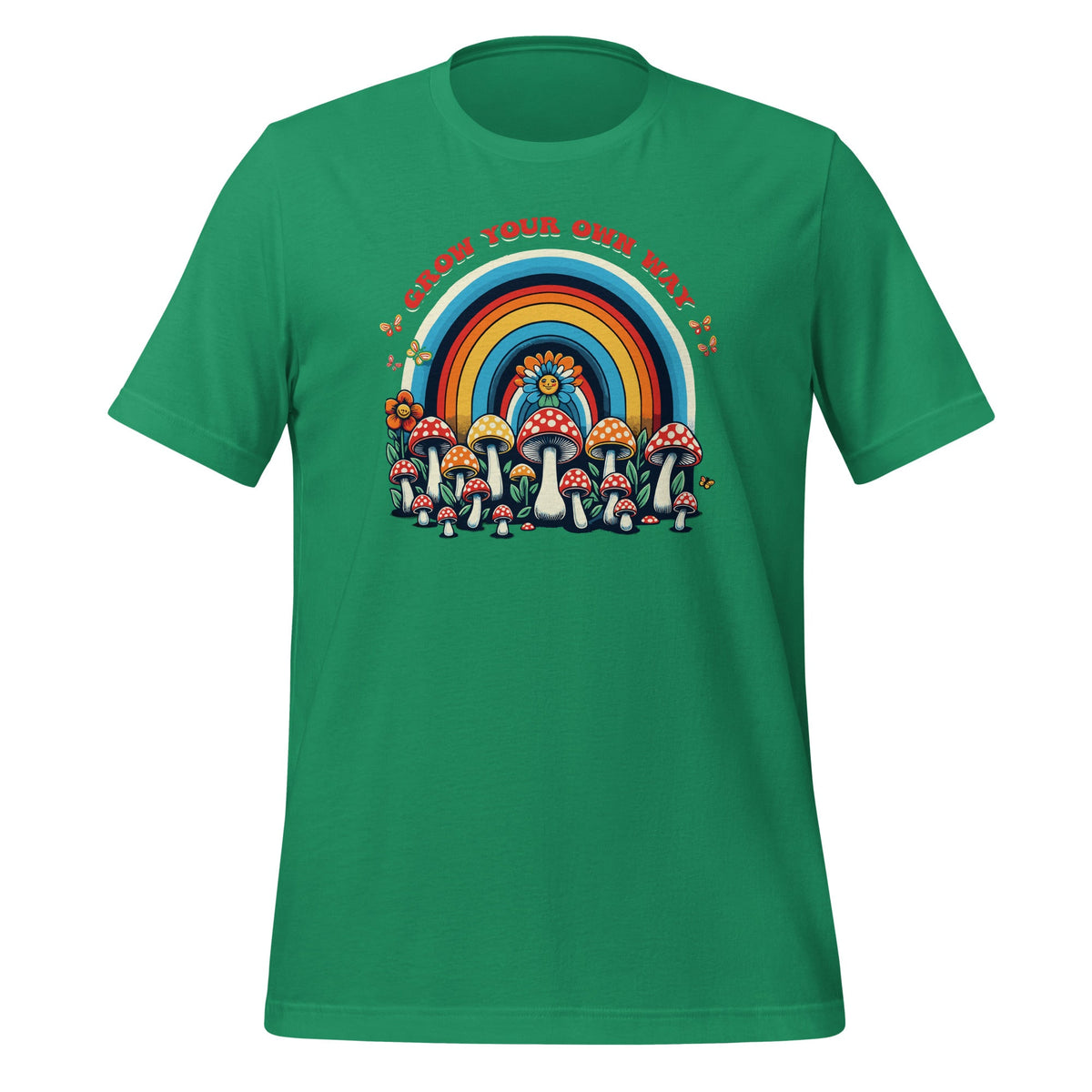 Grow Your Own Way Rainbow Mushrooms Flower Groovy Vintage product image 6