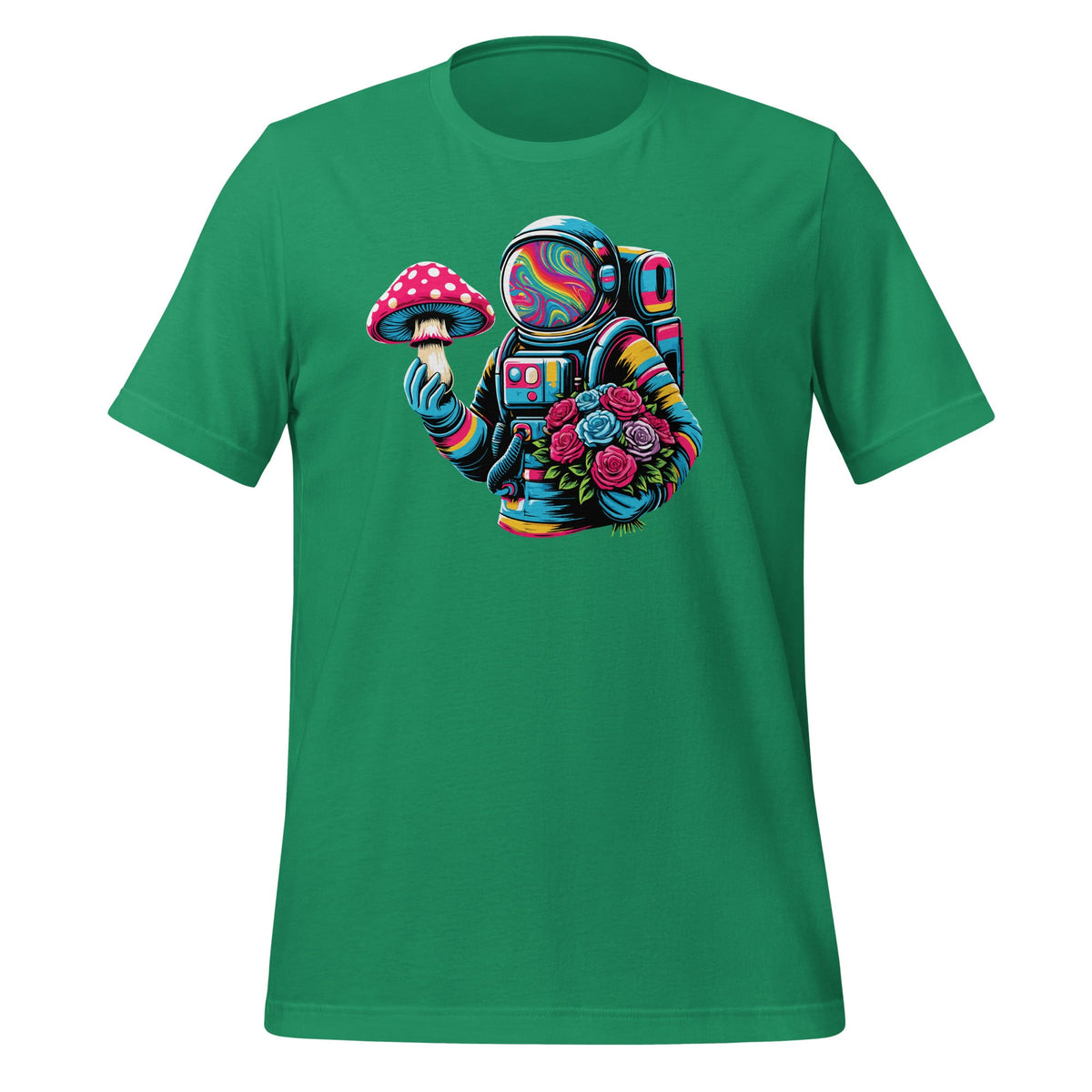 Trippy Astronaut Art Space Traveller Mushroom Unisex T-Shirt product image 6