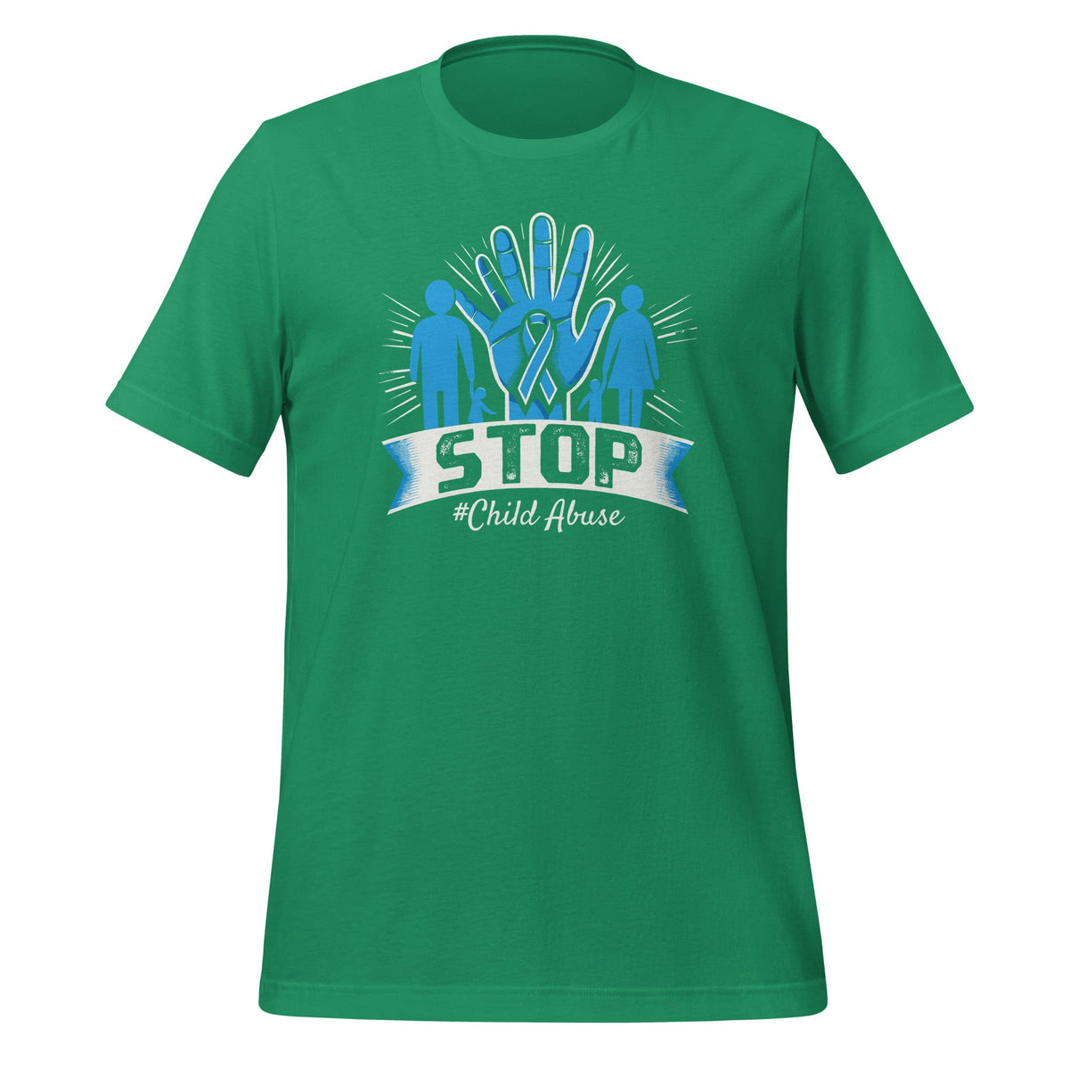 Blue Hand Family Stop Child Abuse Prevention Month Unisex product image 6